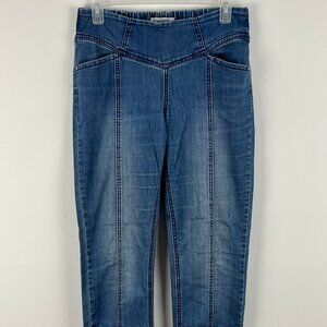 Terra Nostra Jean Leggings Size 28 Stretch Blue Inseam 29in Rise 9in Cotton